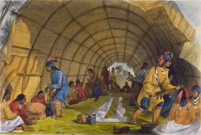 Medizintanz der Winnebagoes, 1853 von Captain Seth Eastman